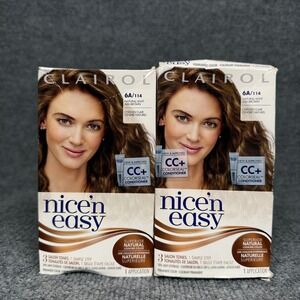 Clairol Nice'n Easy 6A Natural Light Ash Brown Permanent Color Lot of 2